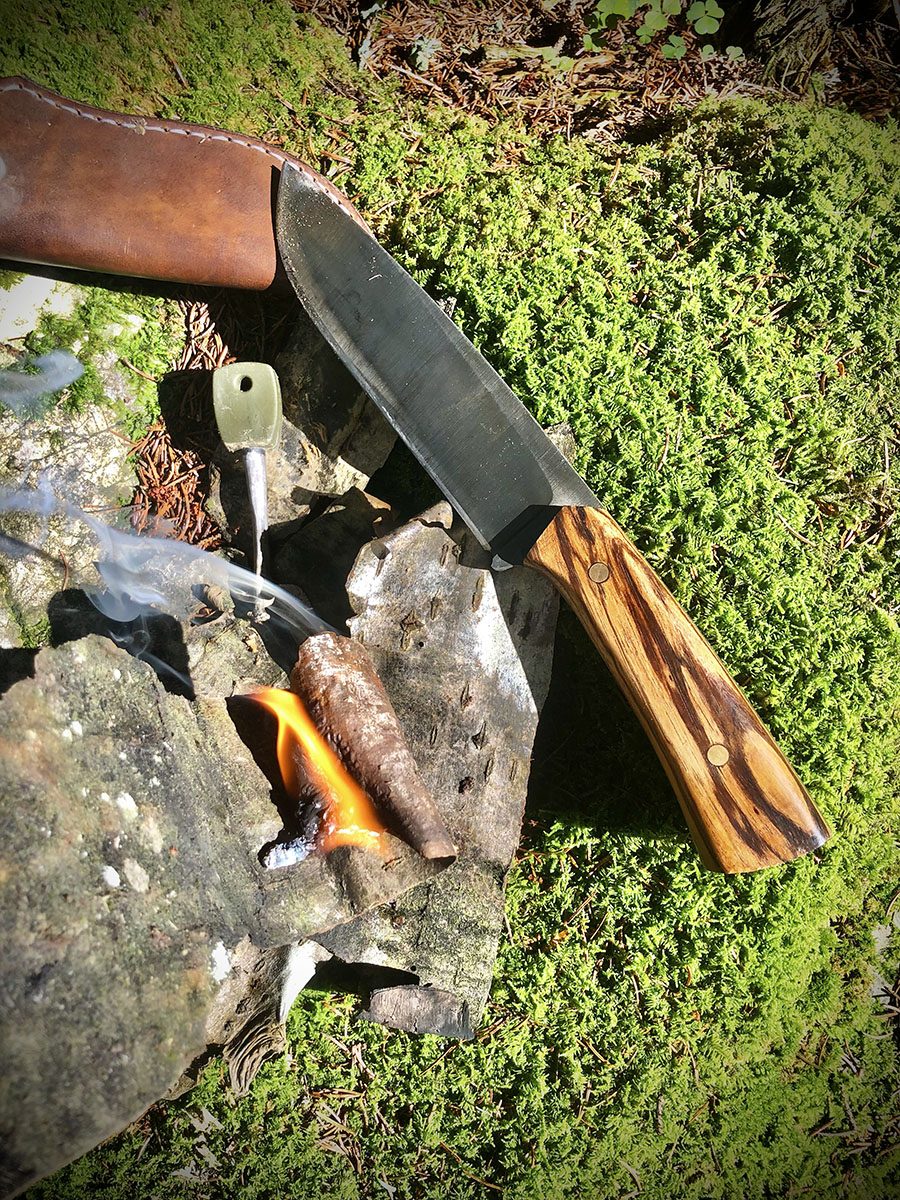 Handmade Dark Blades knife detail