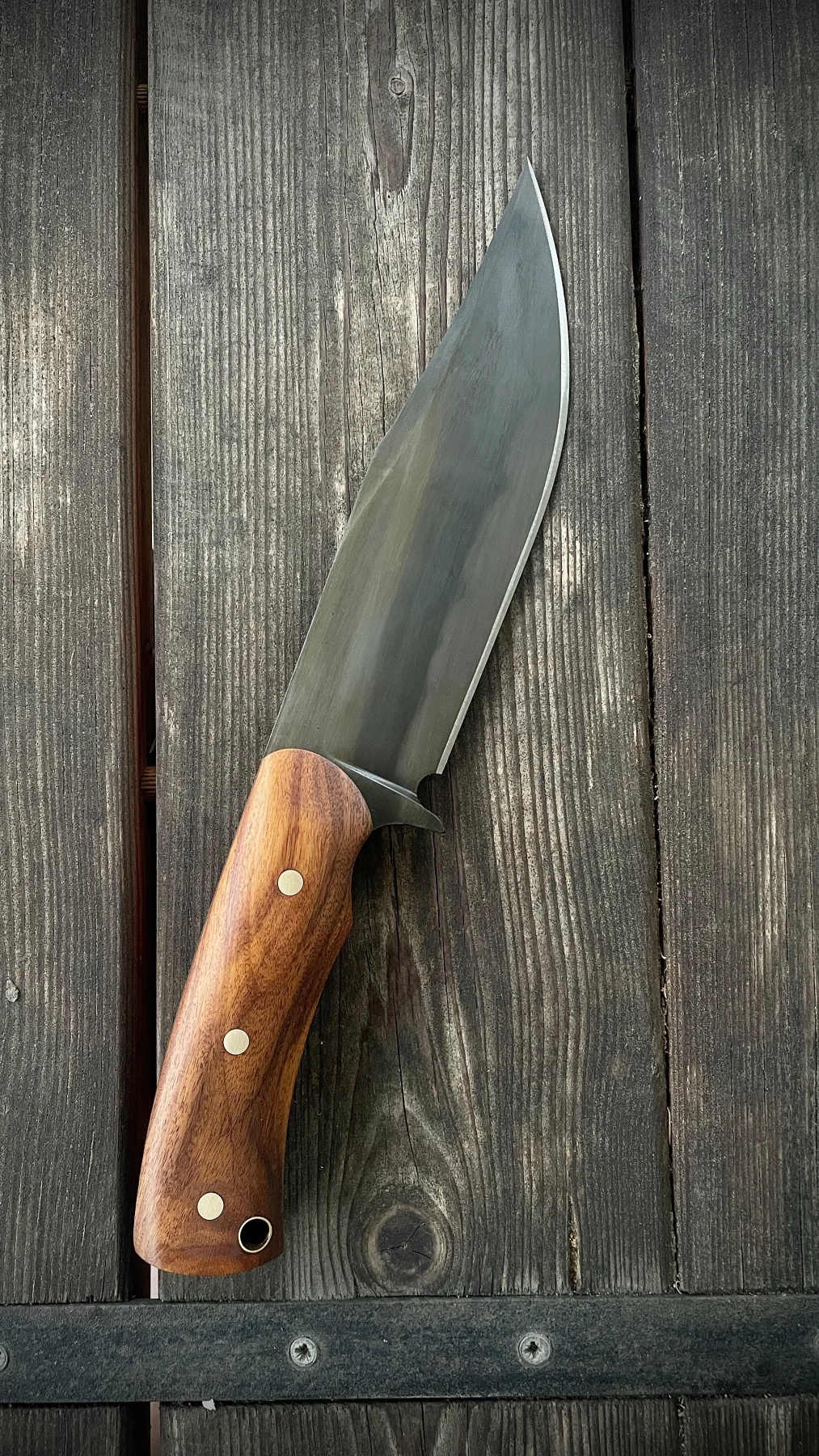 Padauk Bowie handmade knife second view