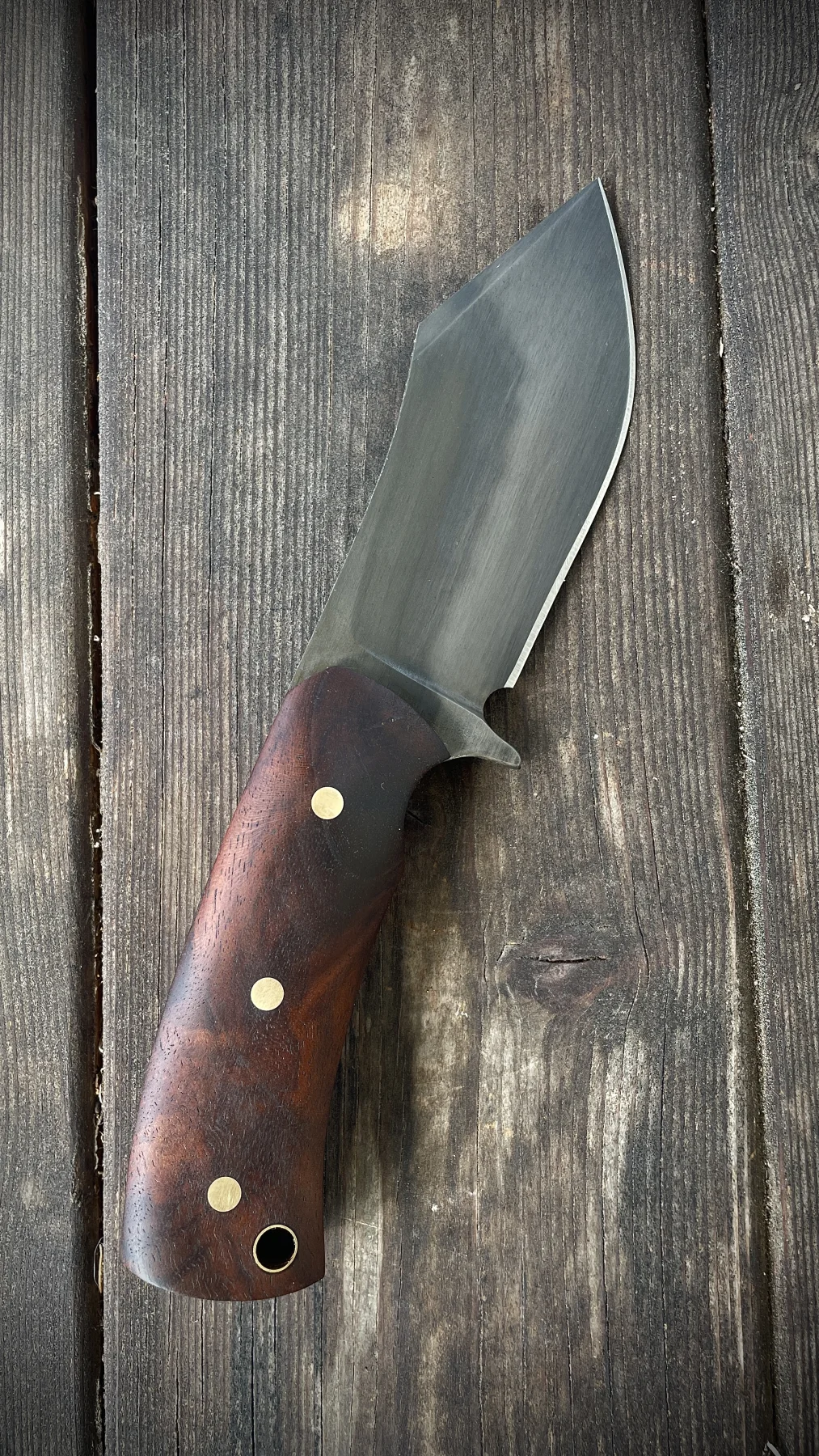 Walnut Honey Badger handmade knife second view