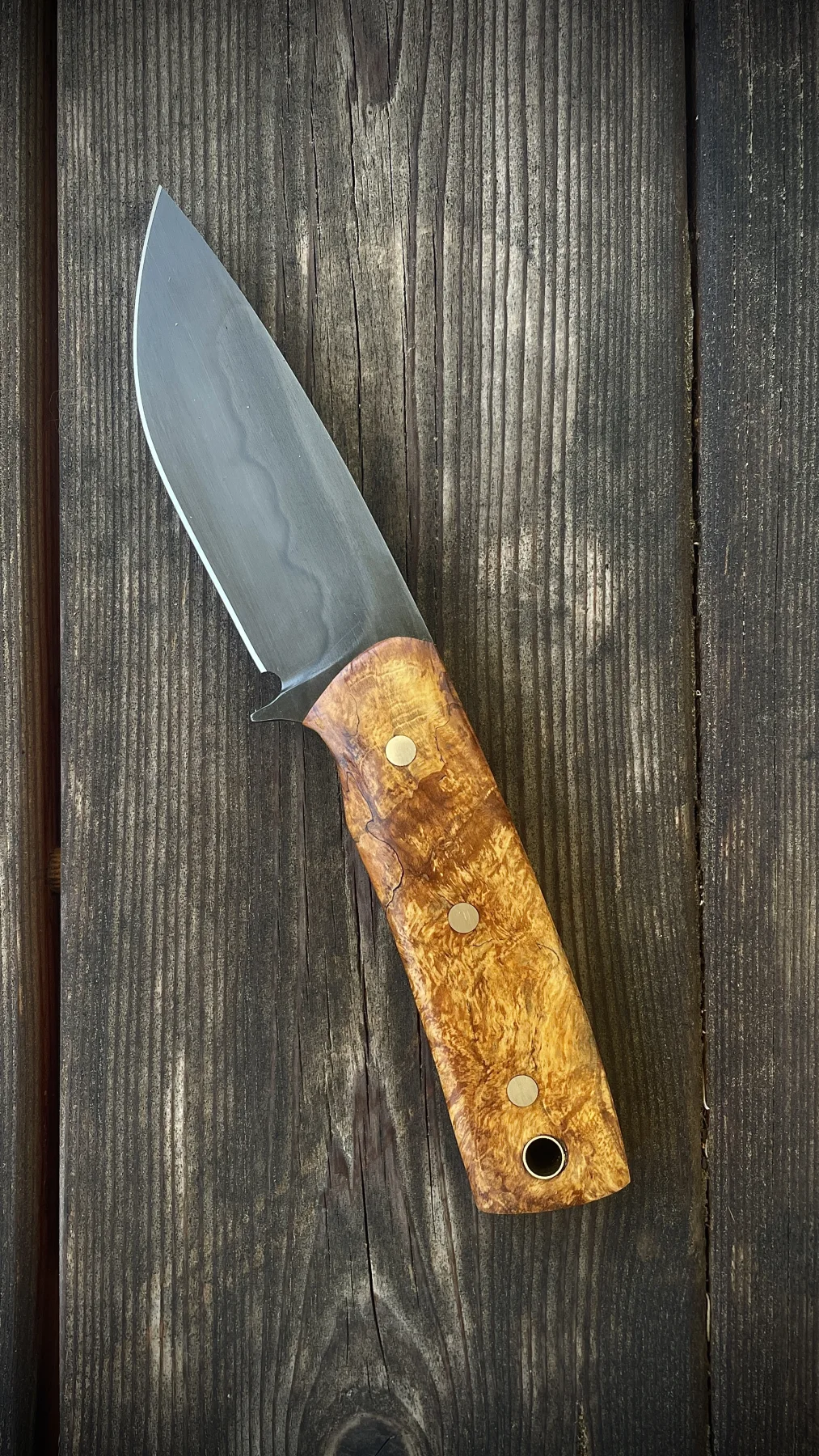 Burl Wolverine handmade knife second view